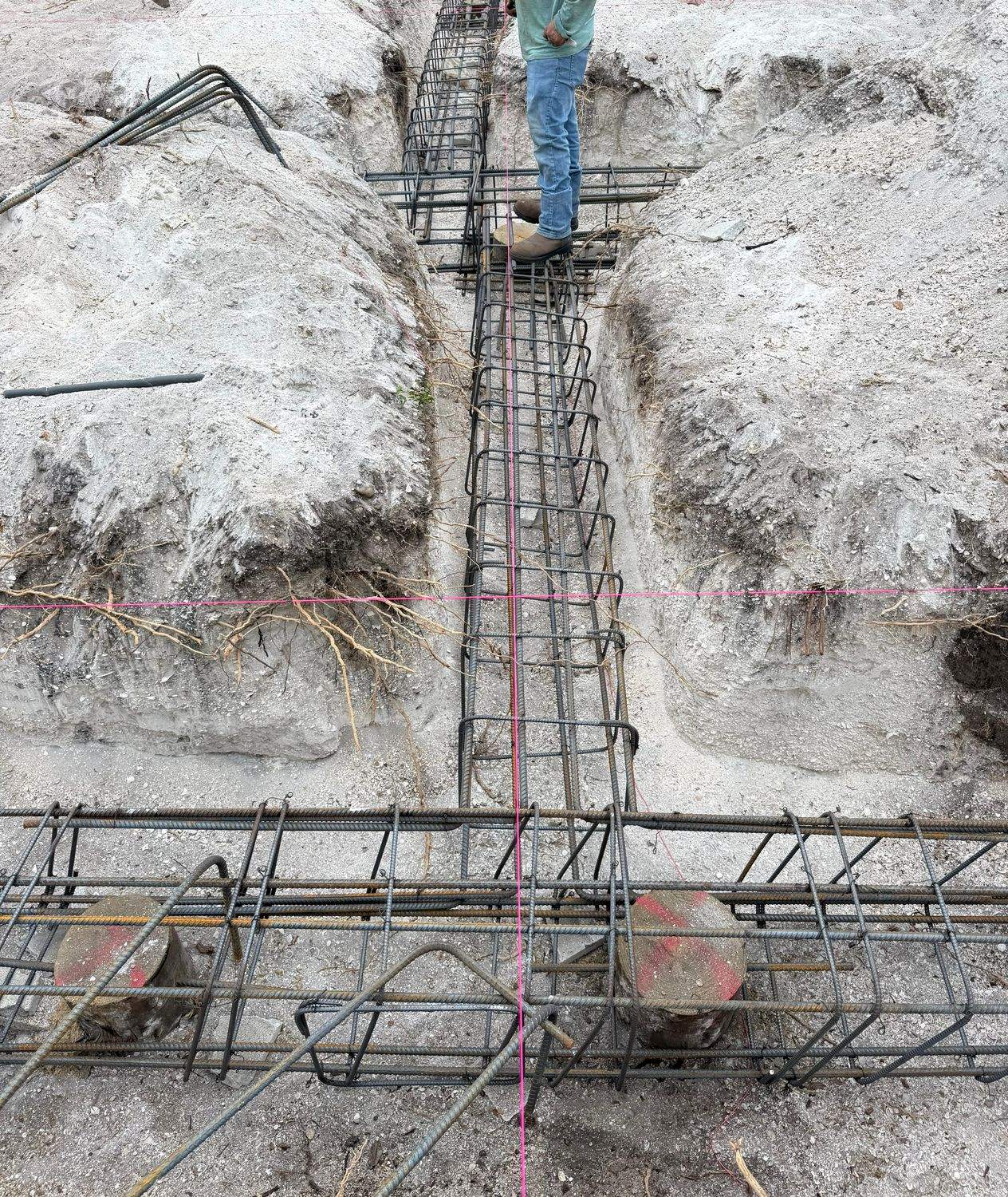 Concrete Foundation and Block Structure