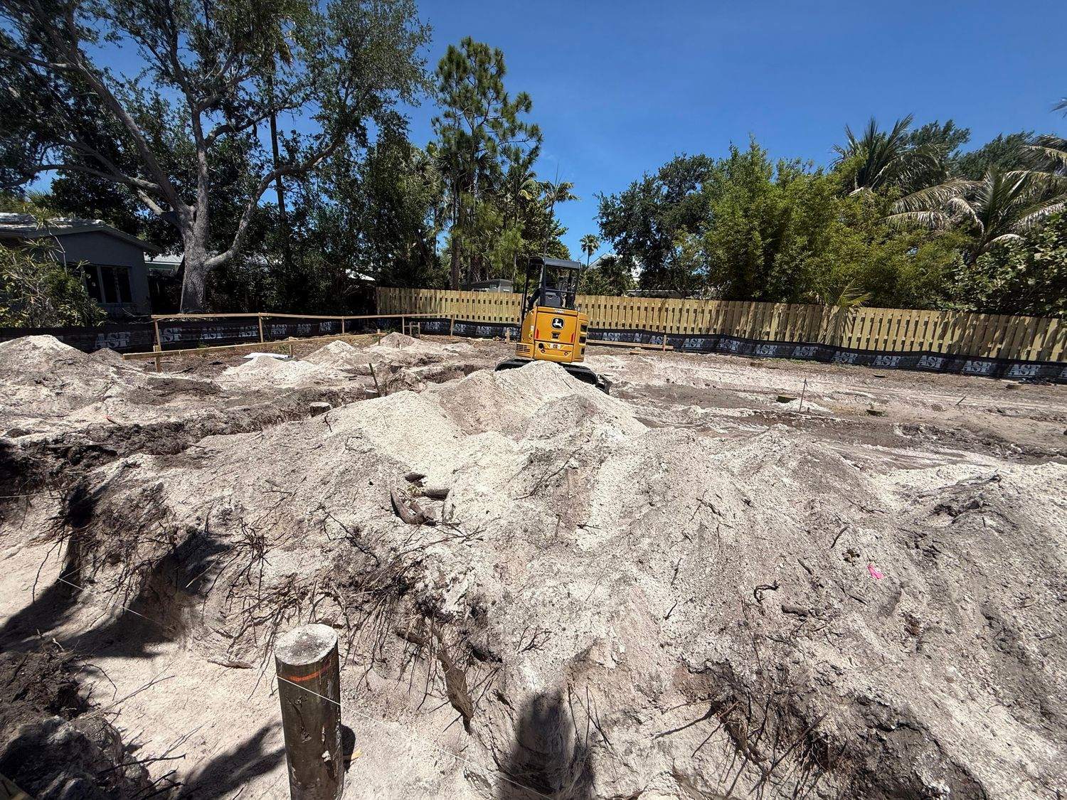 Concrete Foundation and Block Structure