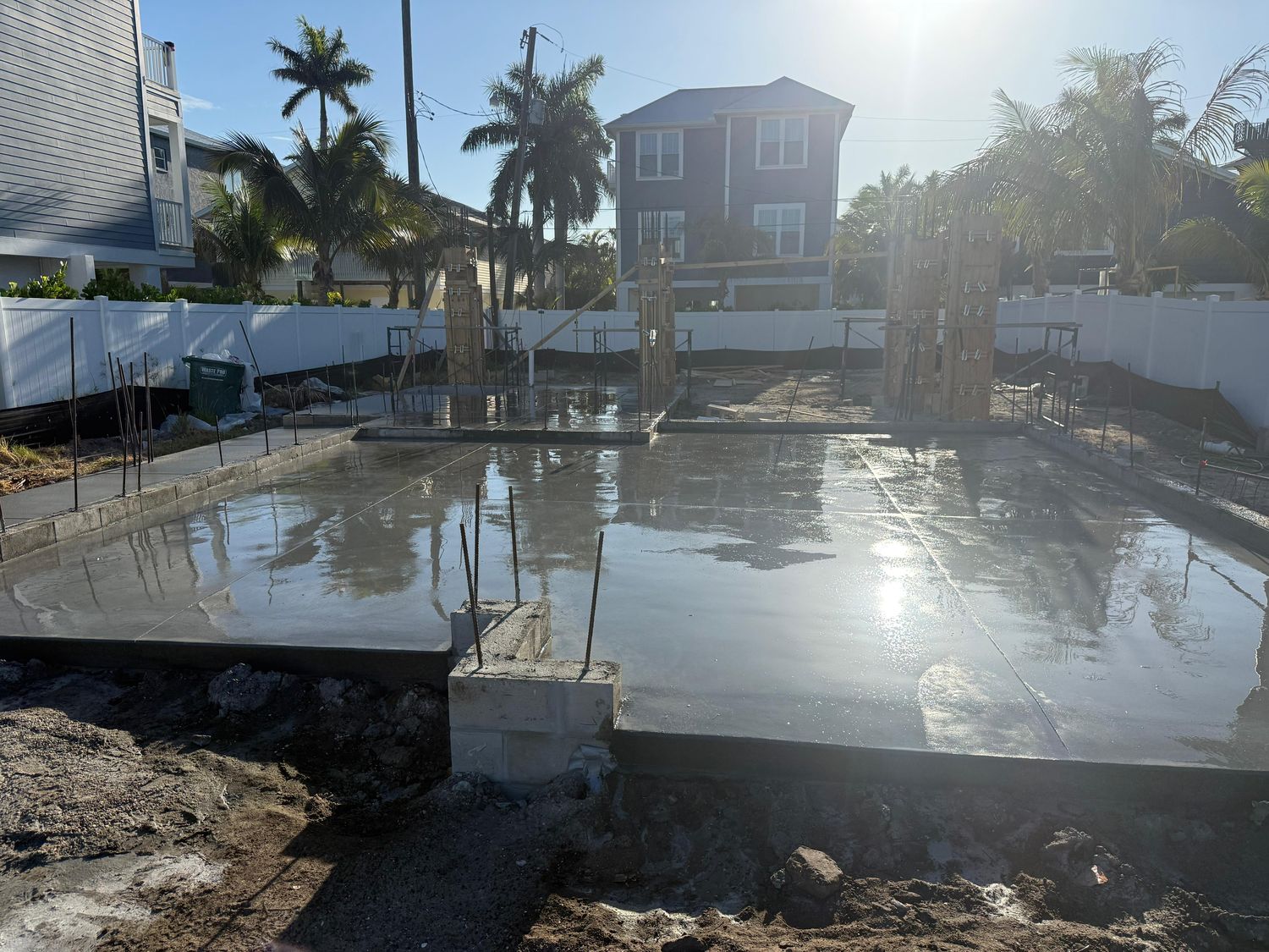 Concrete Foundation and Block Structure