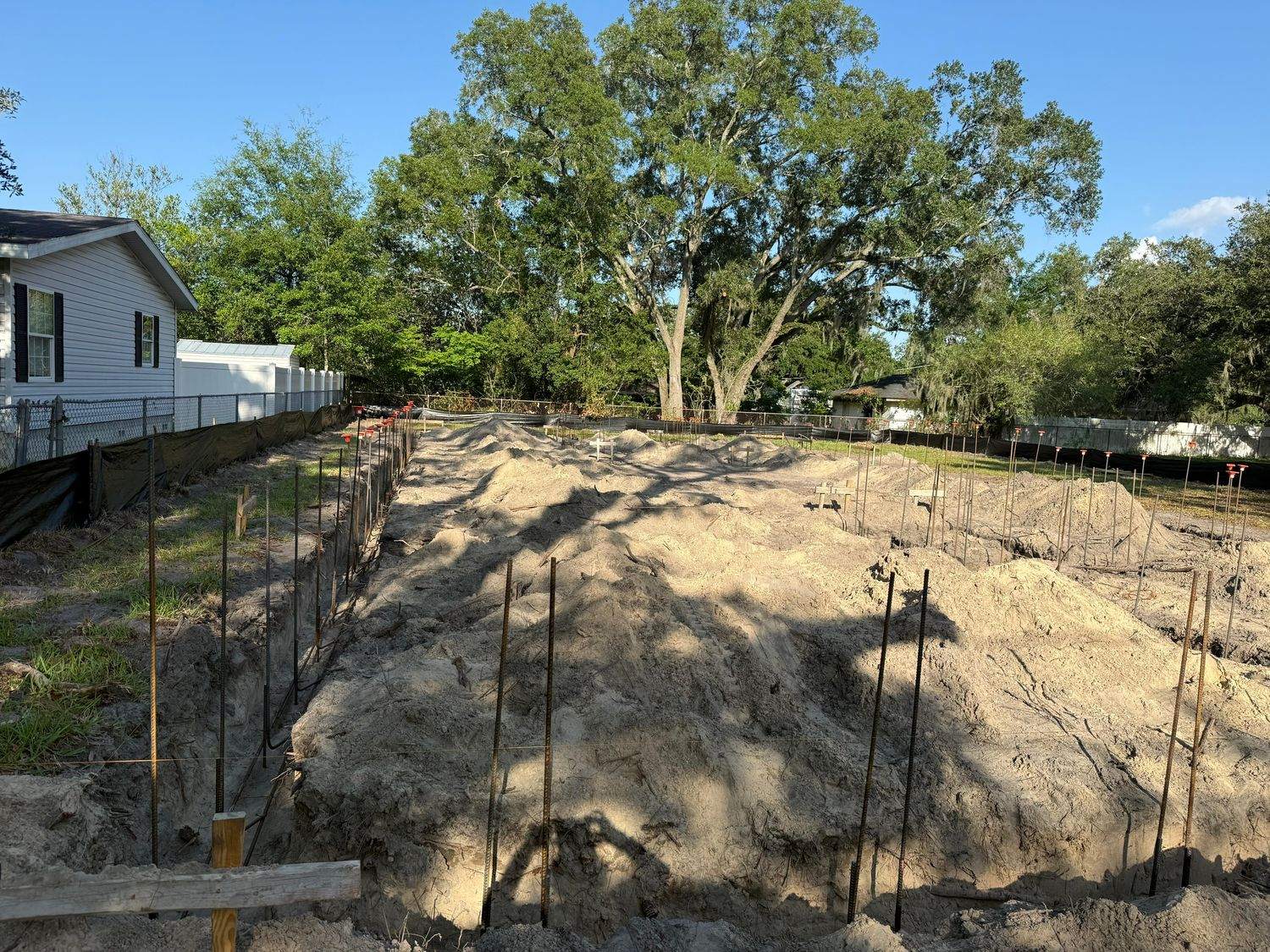 Concrete Foundation and Block Structure