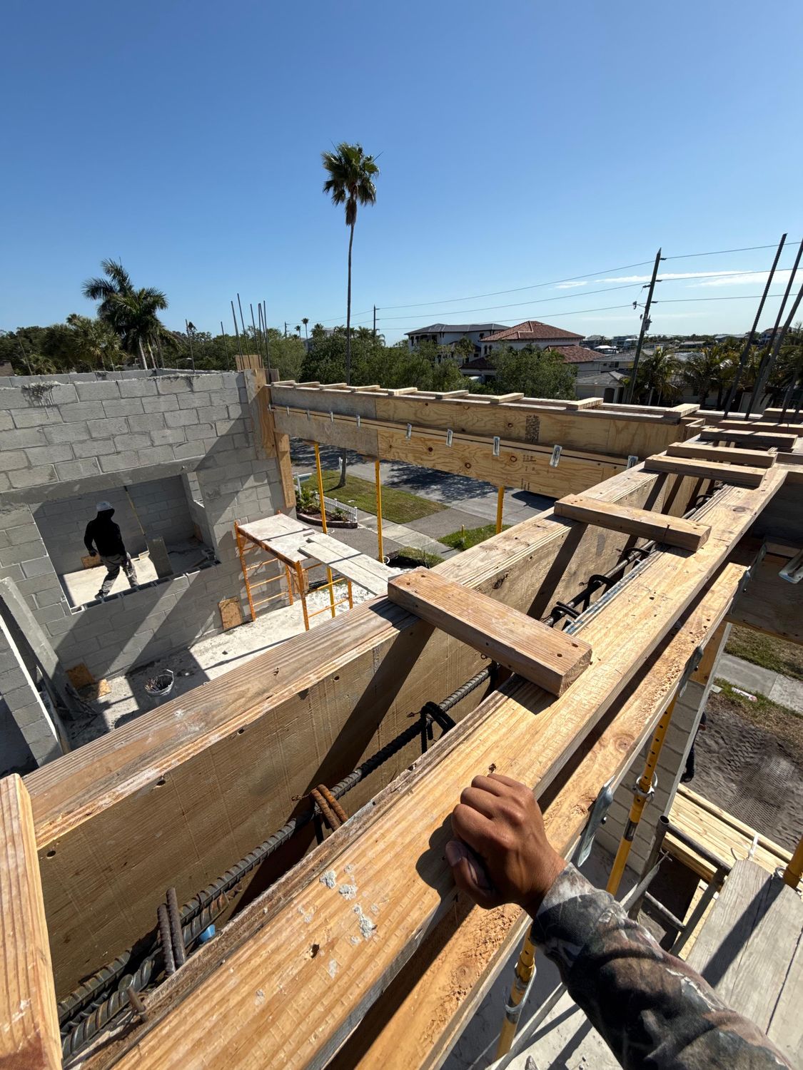 Concrete Foundation and Block Structure
