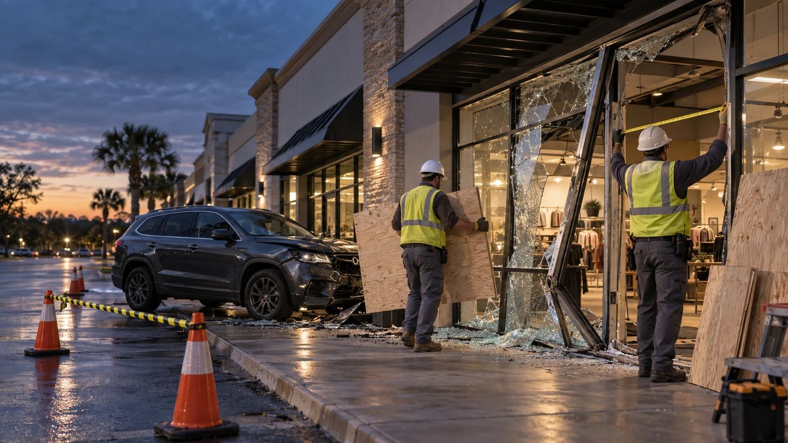 When a car hits your storefront, shore first