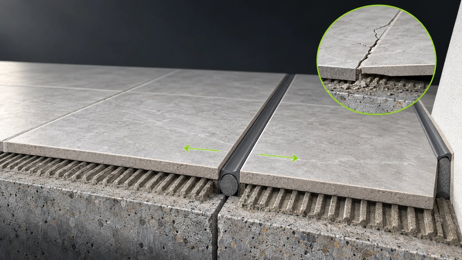 Why tile cracks, and the joint that stops it