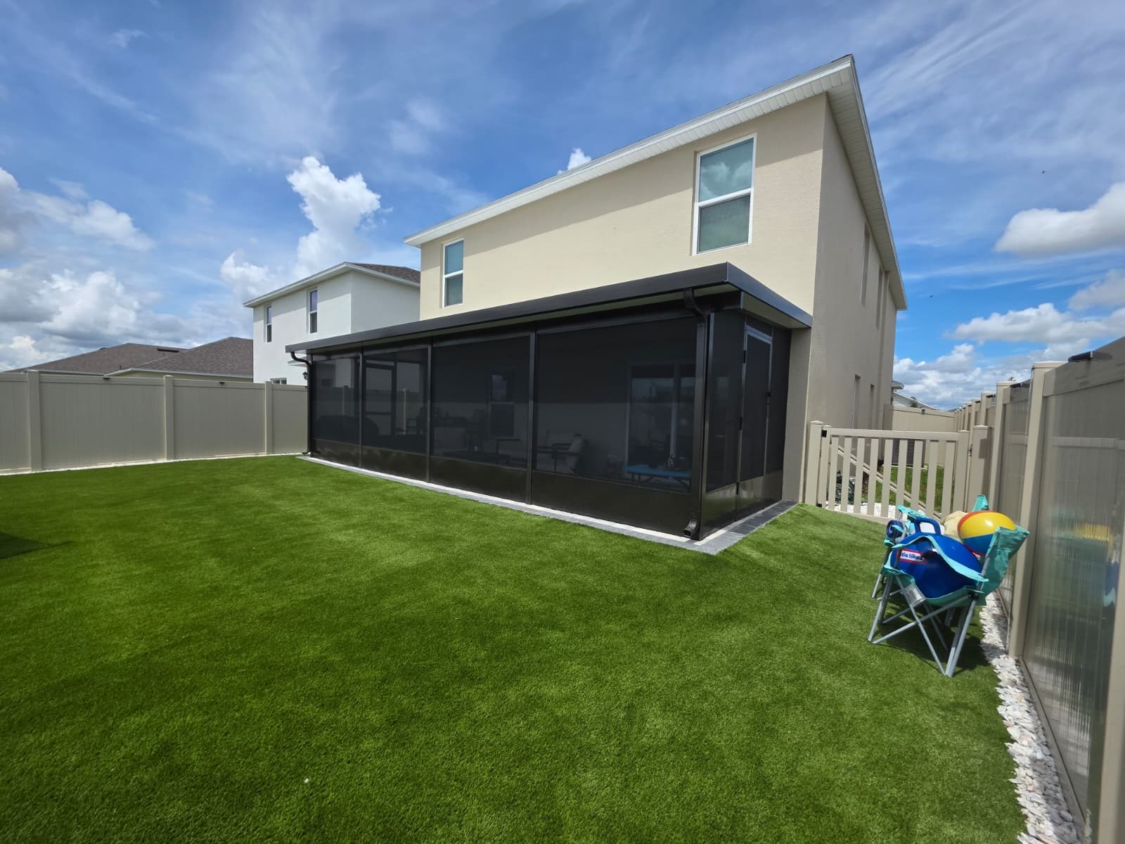 Paver Patio, Screened Lanai and Artificial Turf