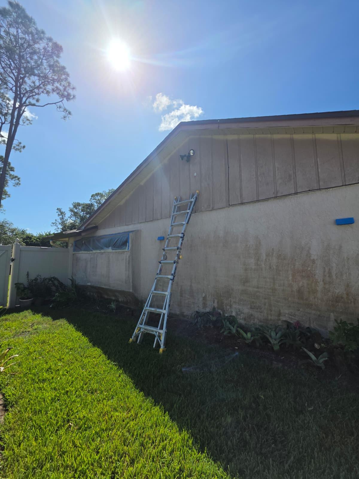 Exterior Repaint, Stucco Repairs and Siding Replacement