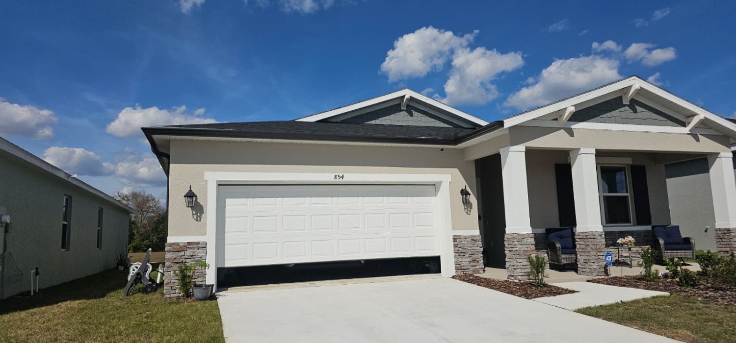 Exterior paint, new-build home