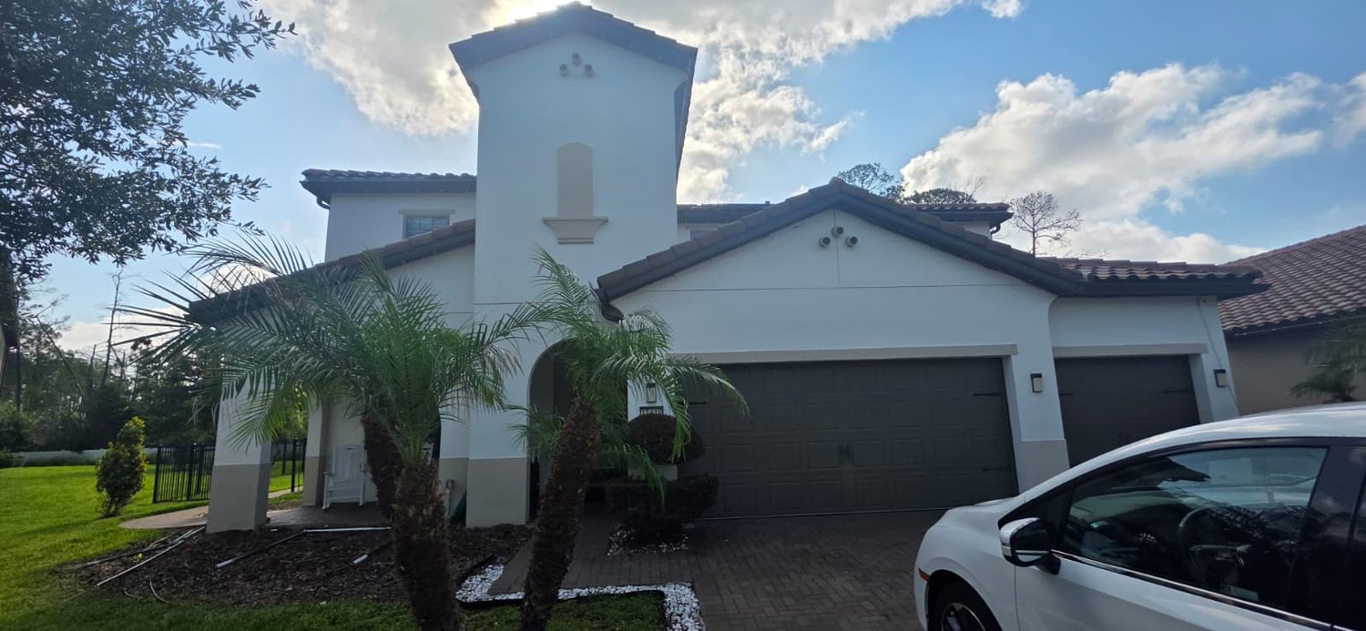 Exterior Color Change, Mediterranean Home