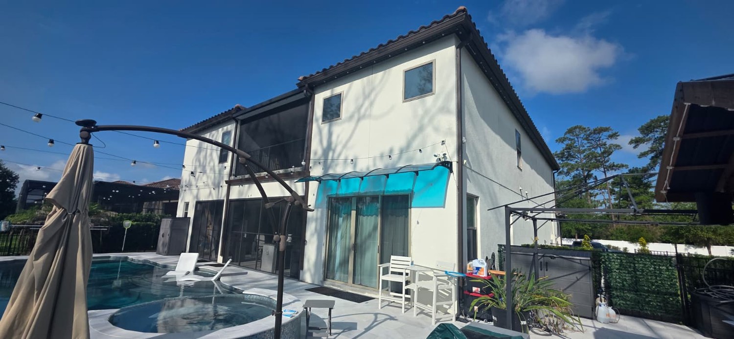 Exterior Color Change, Mediterranean Home