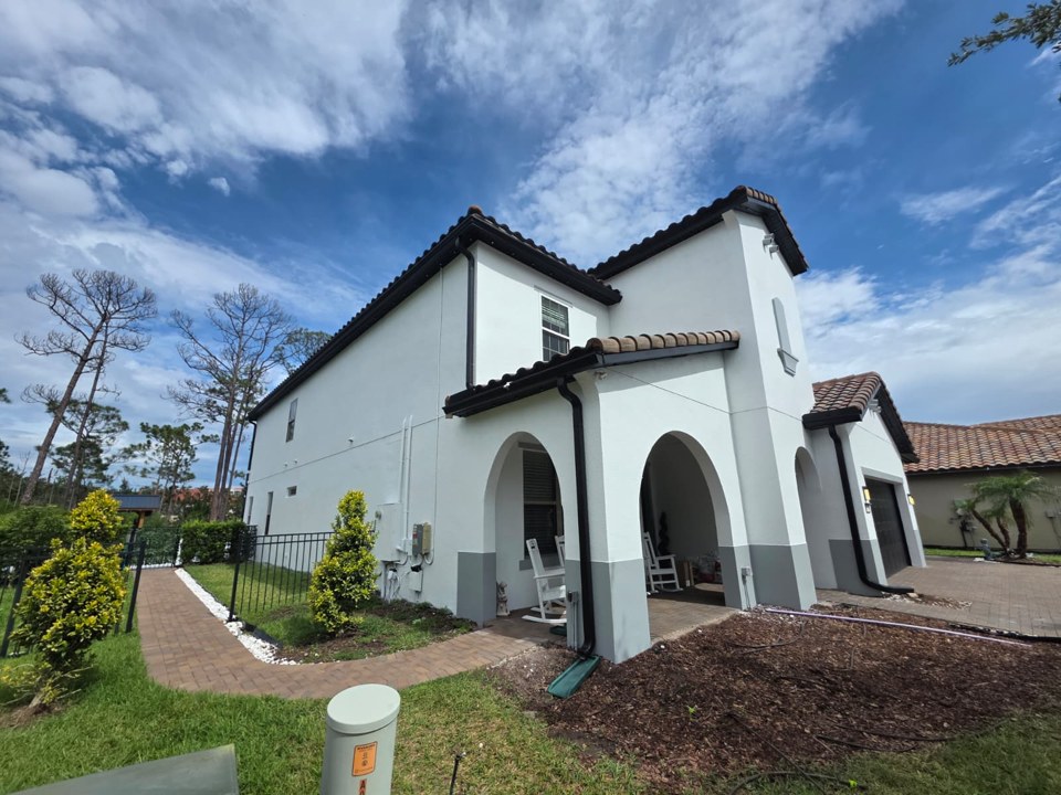 Exterior Color Change, Mediterranean Home