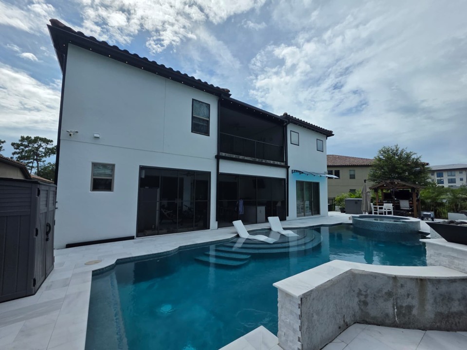 Exterior Color Change, Mediterranean Home